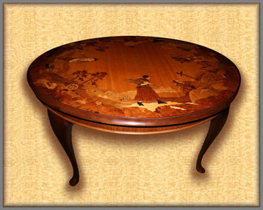 Round coffee table view 1