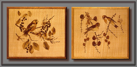 Bird marquetry pictures