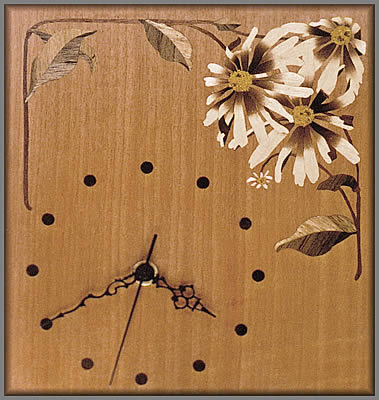 Clock with Flowers