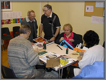 A group working evening