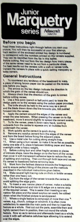 Instruction sheet