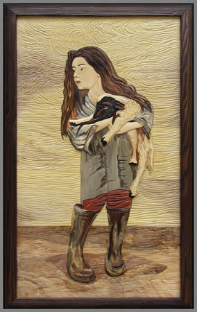 Girl with Lamb